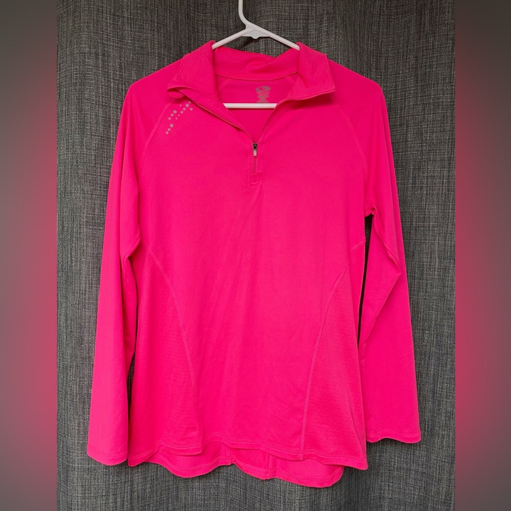 Champion ‘Duo Dry Hot Pink Women's Athletic 1/4 Zip Jacket’ Medium (M)